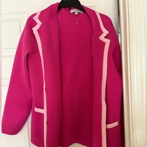 Love Token Fuchsia Jacket with Light Pink Trim